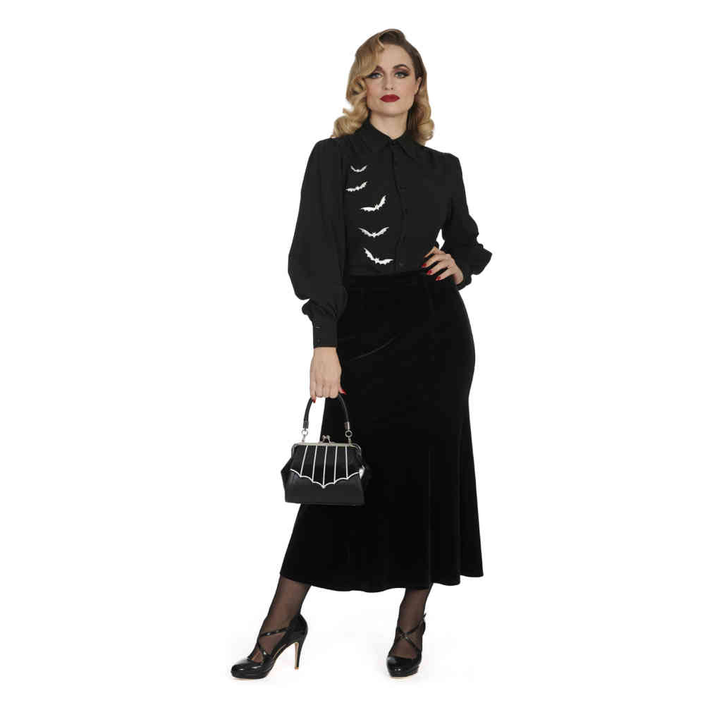 Banned - Betty Rock Peplum Bleistiftrock - Schwarz